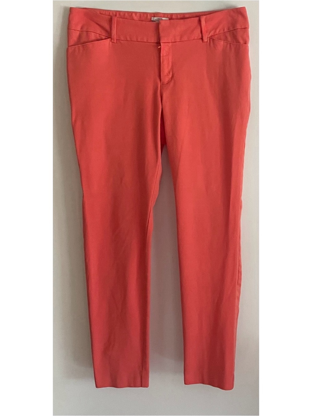 Merona Coral-Orange Slim Straight Chinos